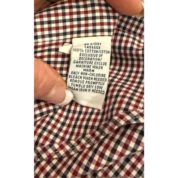 Ralph Lauren Men’s Classic Fit Button Down Shirt Sz. L Red/White/Blue Plaid - Picture 11 of 13